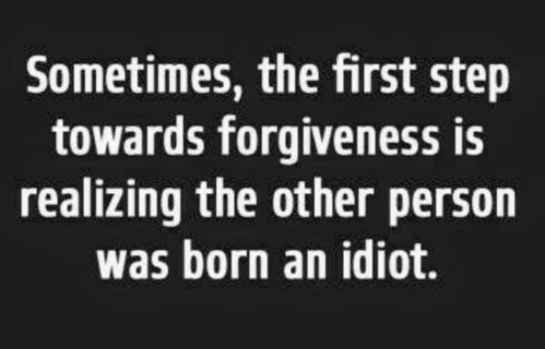 Forgiveness Realizing Person Born Idiot