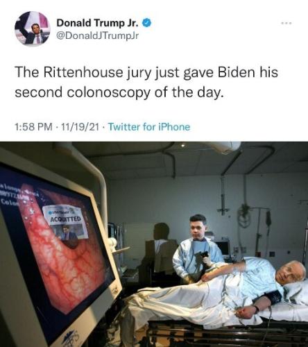 Rittenhouse jury gave Biden his second colonoscopy today