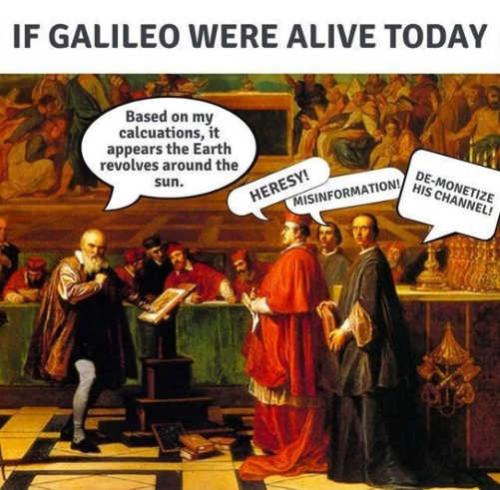 galileo-today-earth-revolves-around-sun-misinformation-demonetize-censor