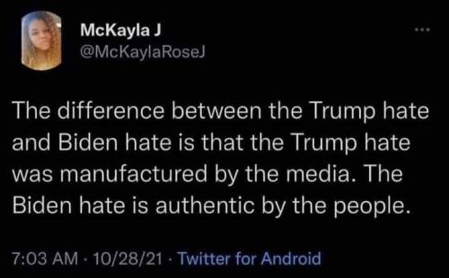 THE DIFFERENCE IN TRUMP HATE