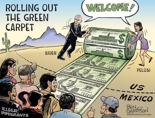 Ben Garrison Biden Rolls Out Green Money Carpet