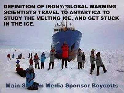 ship stuck in arctic ice