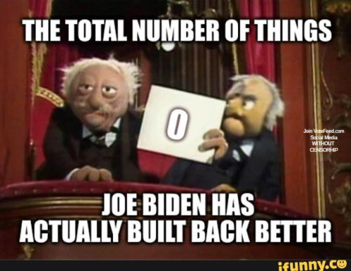 The total number of things biden has built back better