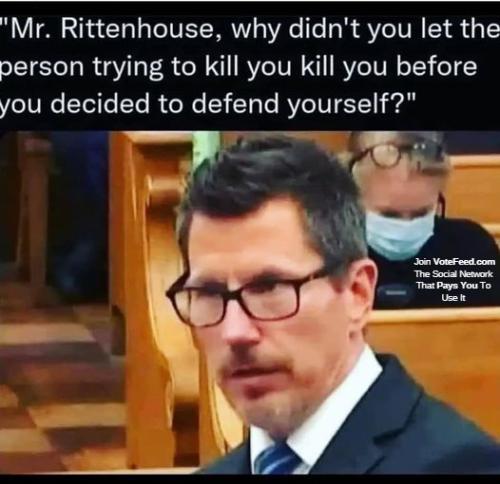 Mr. Rittenhouse why didn't you let the person trying to kill you