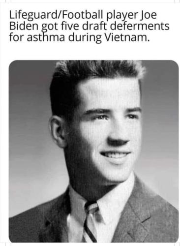 Joe Biden got 5 deferments during Vietnam
