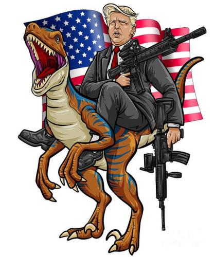 -president-rides-a-dinosaur