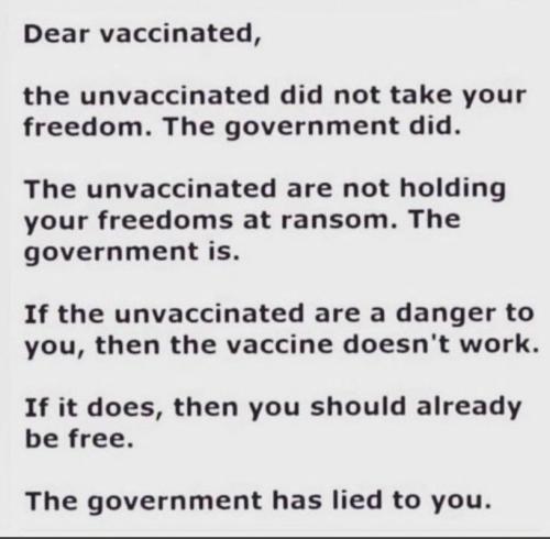 DEAR VACCINATED