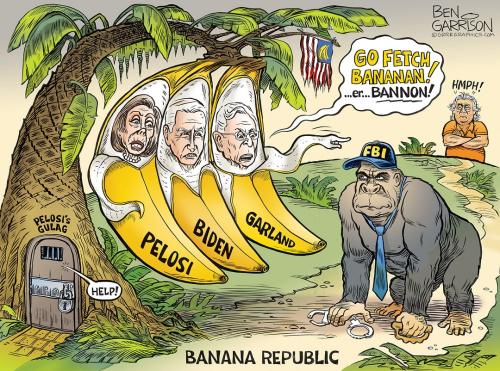 Ben Garrison Bannana Republic DOJ Goes For Bannon
