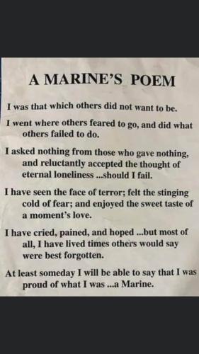 A MARINES POEM