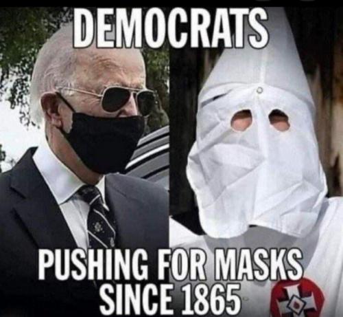 bidendemocratsmaskssince1865