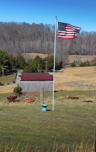 Flag - Barn in pasture