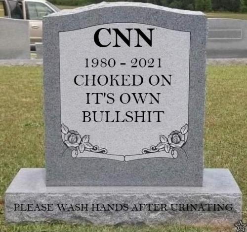 CNN Tombstone Choked Own Bullshit