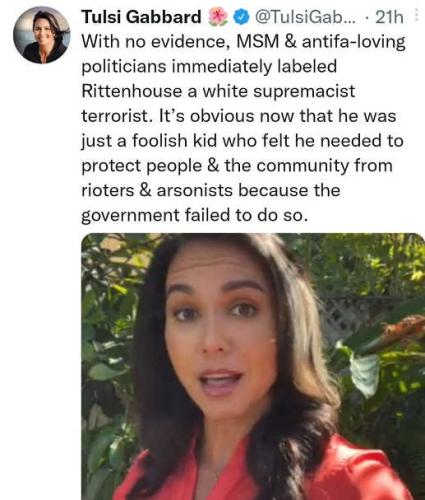 tweet-tulsi-gabbard-mainstream-media-rittenhouse-white-supremacist