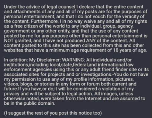 Social Media Disclamer