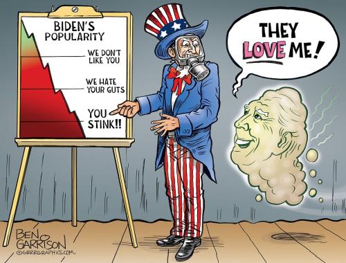 Ben Garrison Biden Stinky Popularity Falling