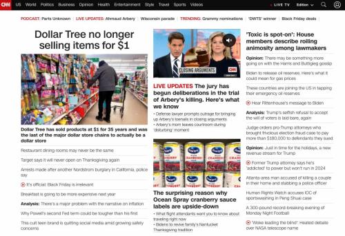 CNN Waukesha Gone From Home Page