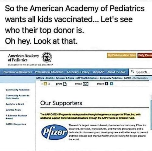 pfizer sociedade americana de pediatria