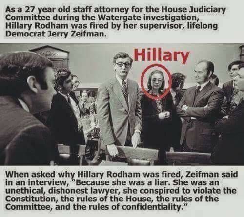 Hilary fired for lying