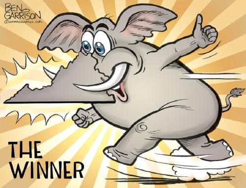 Ben Garrison Republican Elephant Takes Virginia