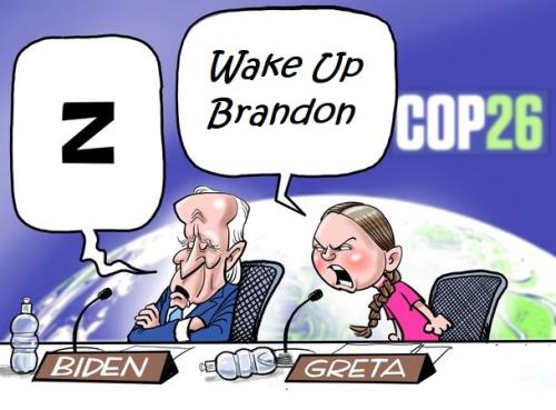 Varvel Sleepy Biden Greta Wake Up Brandon
