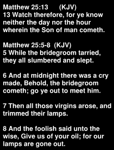 Matt 25.13.5