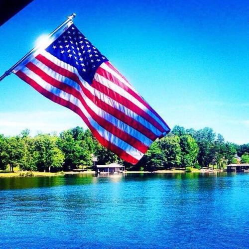 Flag - On lake