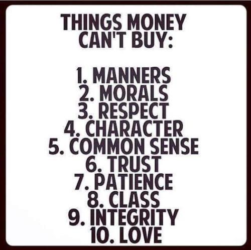 THINGS MONEY CAN'T BUY
