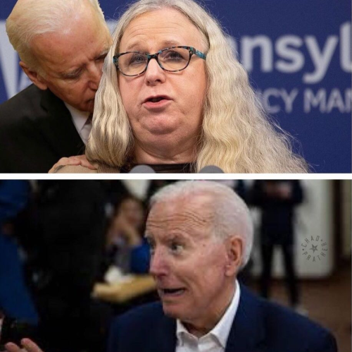 Biden horrified at having sniffed trannys hair
