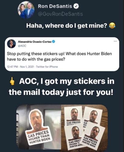 Gas prices - Higher than Hunter Biden