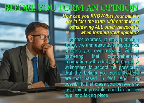FORMING YOUR OPINION