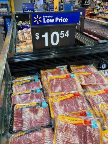 the price of bacon now
