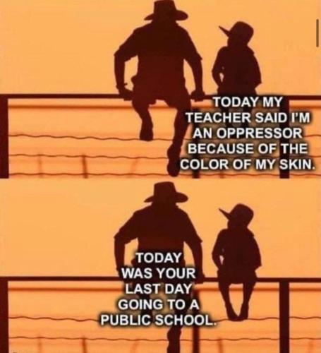 CRT School Oppressor Today Was Last Day School