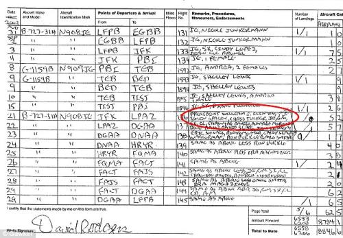 Billy flight log 3