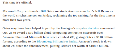 Nov of 2019 Bill Gates 110 Billion Dollars