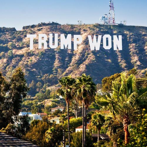 Trump Won Hollywood Sign