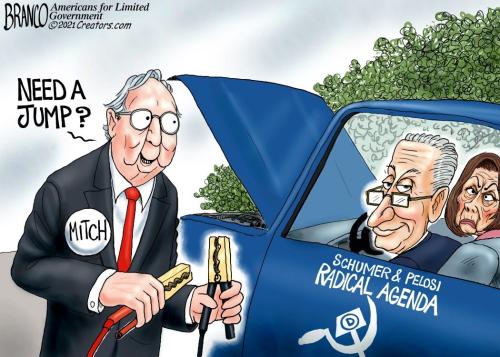 AF Branco Biden Mitch McConnell Roadside Service for Schumer and Pelosi