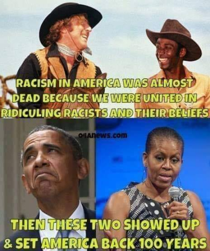 racism was dead & Obamas show up