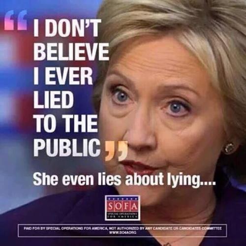 HILLARY NEVER LIES
