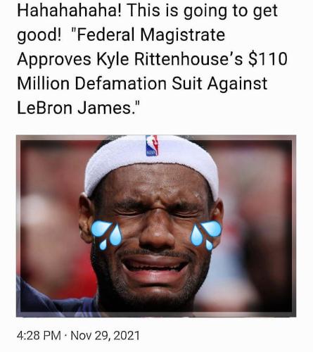 Federal magistrate approves Kyle Rittenhouses defamation lawsuit against Lebron James