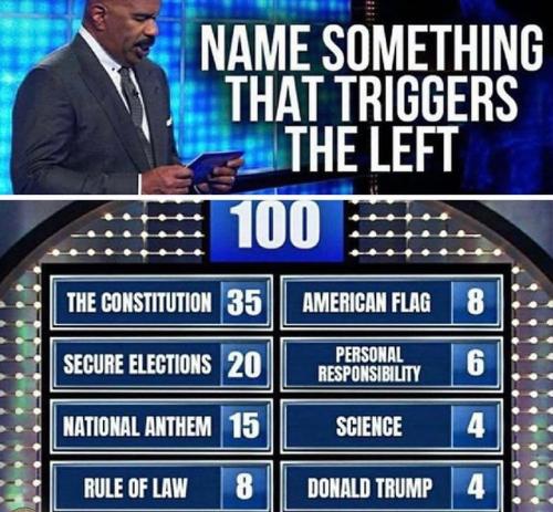 NAME SOMETHING THAT TRIGGERS THE LEFT