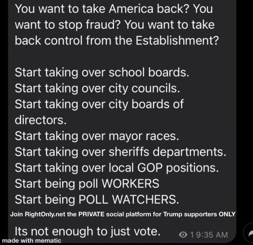YOU WANT TO TAKE AMERICA BACK
