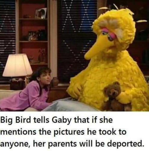 big bird tells gaby