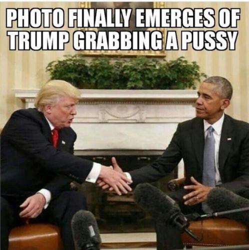 Trump grabs pussy