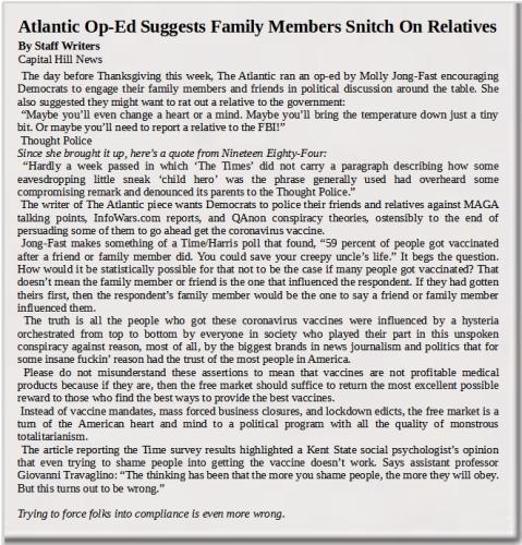 Snitch on Family Members