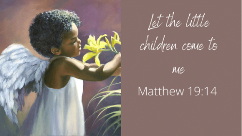 meme angel child flowers