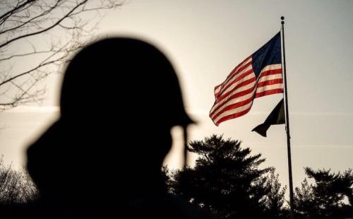 Flag - With soldier's shadow