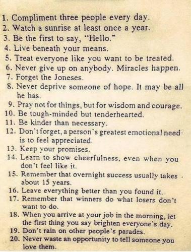 Words to live by