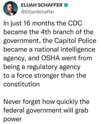 FEDERAL GOVERNMENT GRABS POWER