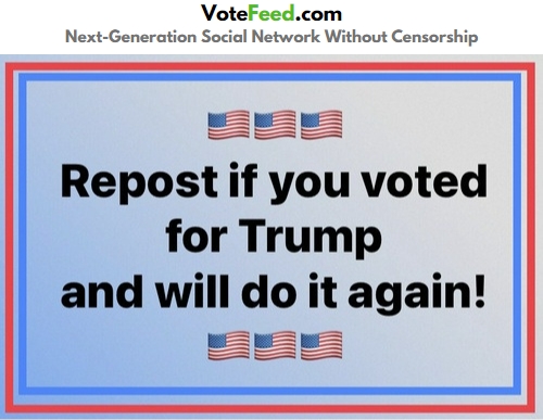 repost if you voted for trump and will do it again
