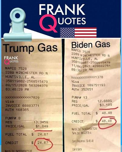 TRUMP GAS BIDEN GAS